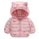 Unisex kinder winterjas met capuchon met oren warme jas met rits voor jongens en meisjes 3