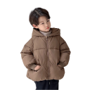 Kinderen winterjas van polyester en katoen Unisex warme jas met rits en zakken Winterjas voor kinderen met capuchon met oren Schattige winterjas 7