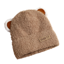 Kinderen winterpluche muts met berenoren Omvang 46–50 cm 1–3 jaar Katoenen teddy muts Warme muts 3