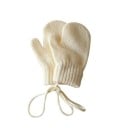 Kinderhandschuhe Fäustlinge Mit Schnur Größe 14,5 x 9 cm Gestrickt Weiche Acryl Warme Winter Für Kinder 1-4 Jahre Für Schnee Spaziergänge 6