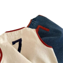 Kinderjeansweste Frühling und Herbst Baumwollweste für Jungen und Mädchen Mit dem Aufdruck Cloud Nine Best Player Bunte Weste mit Knöpfen aus Polyester 5