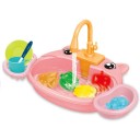 Kinderküchenset 40 x 25 x 21 cm, Simulierte Küche mit Geschirrspüler und Spüle, Elektrisches Wasser, Spielhaus, Rollenspiel, Geschenk für Jungen und Mädchen 2