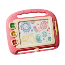 Kindermagnetische tekenplaat 27,5 x 21 cm montessori speelgoed met 3 stempels en 4 kleuren om te tekenen en te spelen 1