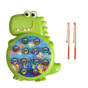 Kindermagnetische visspel 16,5 x 22 cm Met dinosaurusthema 2 hengels 12 vissen Vissen in de vijver Speelgoed om vissen te vangen met een magneet 10