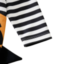 Kinderoverall mit langen Ärmeln und Hosen Unisex Zebra-Print mit gezeichneten Trägern und 3D-Mähne Niedlicher O-Ausschnitt Polyesteroverall mit Druckknöpfen 3