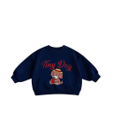 Kinderpullover mit gezeichnetem Hund Langarm Rundhalsausschnitt Baumwolle und Polyester Einfarbiger Pullover für Jungen und Mädchen in verschiedenen Farben 3