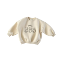 Kinderpullover mit Hundemotiv auf der Brust Baumwolle und Polyester Einfarbiger Pullover mit langen Ärmeln Rundhalsausschnitt Frühlings- und Herbstbekleidung für Jungen und Mädchen 4