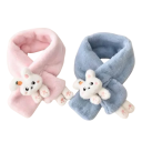 Kinderschal 60–80 cm mit 3D niedlichem Hasen und Füßchen Weiches, wärmendes Accessoire aus Polyester Bequemer Winterschal für Jungen und Mädchen mit fröhlichem Tiermotiv 2