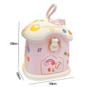 Kindersparschwein mit Häschen und Türchen, Münzschlitz 200 × 183 × 155 mm, abschließbar, inklusive Schlüssel und Deko für Kinder 3