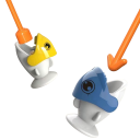 Kinderspiel Magnetisches Angeln 16,5 x 22 cm Mit Dinosaurier-Motiv 2 Ruten 12 Fische Angeln im Teich Spielzeug zum Fangen von Fischen mit Magnet 4