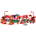 Kinderspielmatte 83x57 cm Weicher Teppich mit Stadt- und Straßenmotiv Klettermatte mit Verkehrszeichen Parkplatz Dicke 0,5–1 cm 4