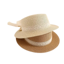 Kinderstrohhut mit Schleife Kopfumfang 50–52 cm Sommerhut für Mädchen von 2–6 Jahren Leichter Polyesterhut gegen die Sonne 3