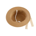 Kinderstrohhut mit Schleife Kopfumfang 50–52 cm Sommerhut für Mädchen von 2–6 Jahren Leichter Polyesterhut gegen die Sonne 4