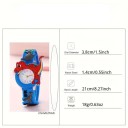 Kinderuhr mit 3D-Dinosaurier, Silikonarmband, Quarz-Analoguhr, buntes Zifferblatt, Uhr für Kinder, Farbe Blau oder Grün 2