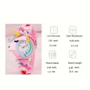 Kinderuhr mit Einhorn-Motiv, bunte Silikonuhr für Kinder mit Zeigern, analoge Uhr mit 3 cm Zifferblatt, süße Armbanduhr 3