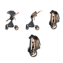 Kinderwagen 3in1 mit hoher Geländetauglichkeit und einhändiger Faltung, Baumwolle, Kombination aus Wanne und Autositz für Reisen 10