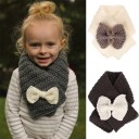 Kinderwinter gebreide sjaal met strik J2476 1