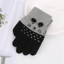 Kinderwinterhandschoenen met kat A125 2