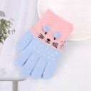 Kinderwinterhandschoenen met kat A125 3
