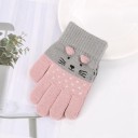 Kinderwinterhandschoenen met kat A125 5