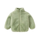 Kinderwinterjacke aus Plüsch Warmer Polyesterjacke mit Reißverschluss und hohem Kragen Weiche, wärmende Winterjacke für Kinder Bequemer Schnitt 12
