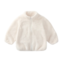 Kinderwinterjacke aus Plüsch Warmer Polyesterjacke mit Reißverschluss und hohem Kragen Weiche, wärmende Winterjacke für Kinder Bequemer Schnitt 7