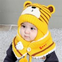 Kinderwintermuts en nekwarmer met teddybeer 3