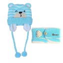 Kinderwintermuts en nekwarmer met teddybeer 5