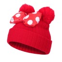 Kinderwintermuts met strik 4