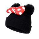 Kinderwintermuts met strik 2