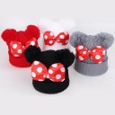 Kinderwintermuts met strik 1