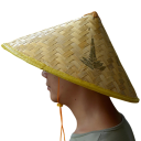 Kinesisk bambushat 36 x 19 x 25 cm Bambusfiber Traditionelt asiatisk solhat Let naturligt tilbehør 2