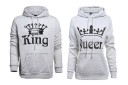 KING AND QUEEN - Hanorace pentru cupluri - Gri deschis 1
