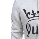 KING AND QUEEN - Hoodies for Couples - Light Grey 13