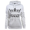 KING AND QUEEN – Hoodies für Paare – Hellgrau 2