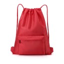 Kiristettävä reppu 44 x 33 cm Vedenpitävä nylonreppu vetoketjullisella taskulla Unisex Kuntosaliin, kouluun ja retkille 16