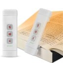 Kirjalamppu Klipsattava LED Ajastimella 3,3 x 10,2 cm Lataus USB:n kautta 3 valon lämpötilaa Kirjanmerkki Yölukemiseen 6