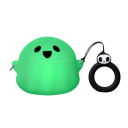 Kirkas silikoninen kotelo AirPods 4:lle, jossa on kummituskuvio pimeässä, suojaa naarmuilta, iskuilta ja kosteudelta, mukava ote 3