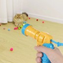Kissanlelu Aseella ammuttava pehmopallo 13x10 cm Setti 20 pallolla Interaktiivinen peli kissoille Manuaalinen jousilaukaisin 4