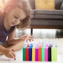 Kit créatif pour la fabrication de figurines 3D avec moules et gels colorés, boîte en plastique bleue, DIY pour enfants et activités à domicile 3