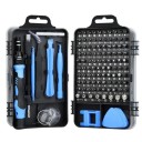 Kit d'outils 122 en 1 pour réparations de téléphones mobiles et d'électronique fine Tournevis de précision Levier Ventouse Adaptateurs Magnétiseur 2