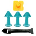 Kit de aplicare și netezire silicon cu 5 buc. Duze 6.5R 10R 13R Spatulă din plastic Instrument de îndepărtare a etanșanților pentru rosturi și adezivi 4