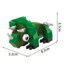 Kit de construcción 3,2 x 8,3 x 3,7 cm Rinoceronte 45 piezas Micro bloques de construcción Para niños a partir de 9 años Rompecabezas creativo 2