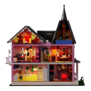 Kit de construcción de casa rosa 1349 piezas Palacio rosa Castillo iluminado para niños 30,5x18,3x31,5 cm Juguete creativo Kit de construcción con efectos de luz 2