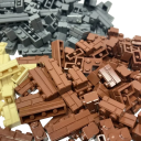 Kit de construcție zid de cărămidă 120 buc Blocuri de construcție pentru copii Blocuri de construcție cu motiv de cărămidă Jucărie creativă Dezvoltare motorie 6