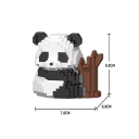 Kit de construction créatif panda 7,8 x 6,8 x 8,8 cm 470 pièces DIY Mini modèle animal pour enfants figurine à assembler Décoration mignonne 6+ 2