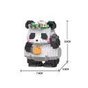 Kit de construction créatif panda 7,8 x 6,8 x 8,8 cm 529 pièces Mini modèle animal DIY pour enfants Figurine mignonne en briques Décoration 6+ 2