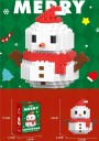 Kit de construction de Noël Bonhomme de neige 6,7 x 4,2 x 6,8 cm 194 pièces Micro briques Modèle en plastique Mini kit de construction Décoration de Noël 3
