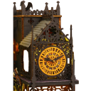 Kit de construction en bois pour grande maison de poupée à monter soi-même avec meubles miniatures, jouet assemblé à la main pour enfants, décoration rétroéclairée AA 2