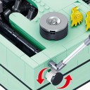 Kit de construction machine à écrire verte 820 pièces 21,7 x 13,2 x 7,3 cm Réplique mécanique Décoration rétro Modèle de collection Puzzle créatif 2